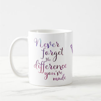Caneca De Café Roxo nunca esqueça a diferença que fez
