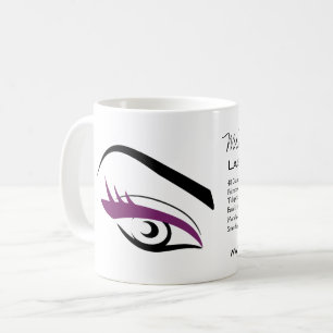 Caneca De Café Roxo Olhos longos Ícone Extensão do traço