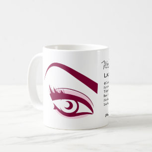 Caneca De Café Roxo Olhos longos Ícone Extensão do traço