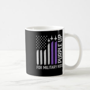 Caneca De Café Roxo Para Crianças Militares Bandeira Da Usa