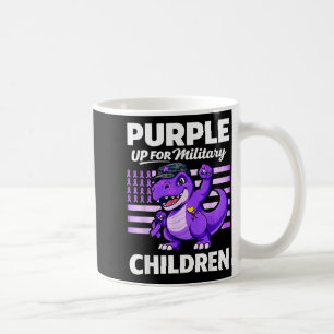 Caneca De Café Roxo para Crianças Militares Dinossauro Militar
