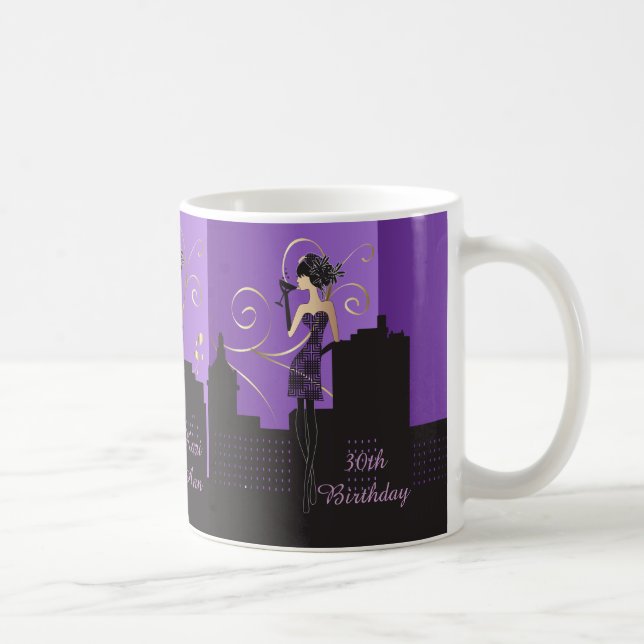 Caneca De Café Roxo para fora | da menina da noite (Direita)