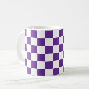 Caneca De Café Roxo Real e Branco Verificados