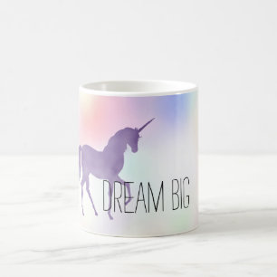 Caneca De Café Roxo Unicorn Rosa Rainbow Girly