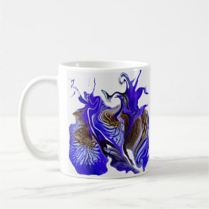 Caneca De Café Roxos De Flor Roxo Iris