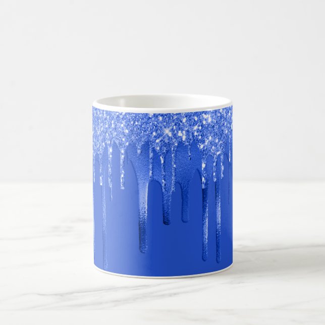 Caneca De Café Royal Blue Glitter Drips (Centro)