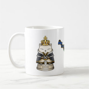 Caneca De Café Royal Cat Chess King Piece