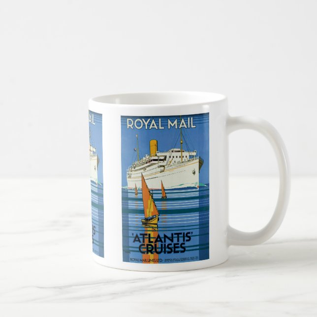 Caneca De Café Royal Mail "Atlantis Cruises" (Direita)
