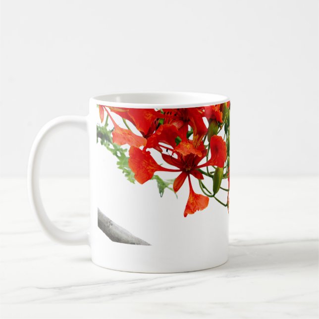 Caneca De Café Royal Poinciana,Gulmohar Floral Classic Mug  (Esquerda)