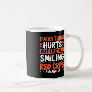 Caneca De Café RSD CRPS Warrior Orange Ribbon ainda sorrindo CRPS