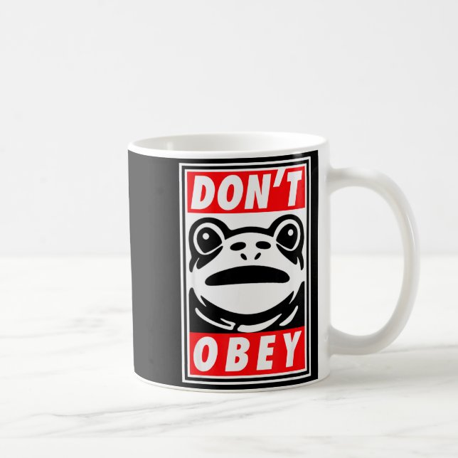 Caneca De Café Rtland Frog Don't Obey  (Direita)