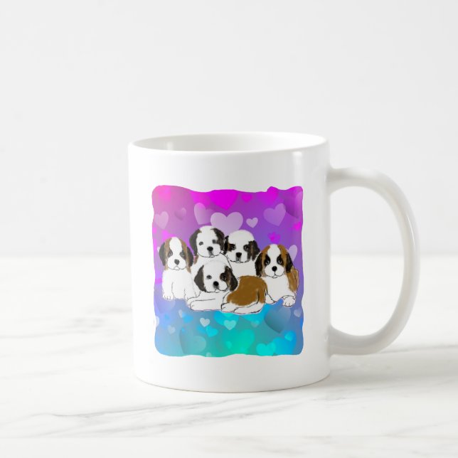 Caneca De Café Rua Bernard Puppy Mug - Puppy Love Series (Direita)