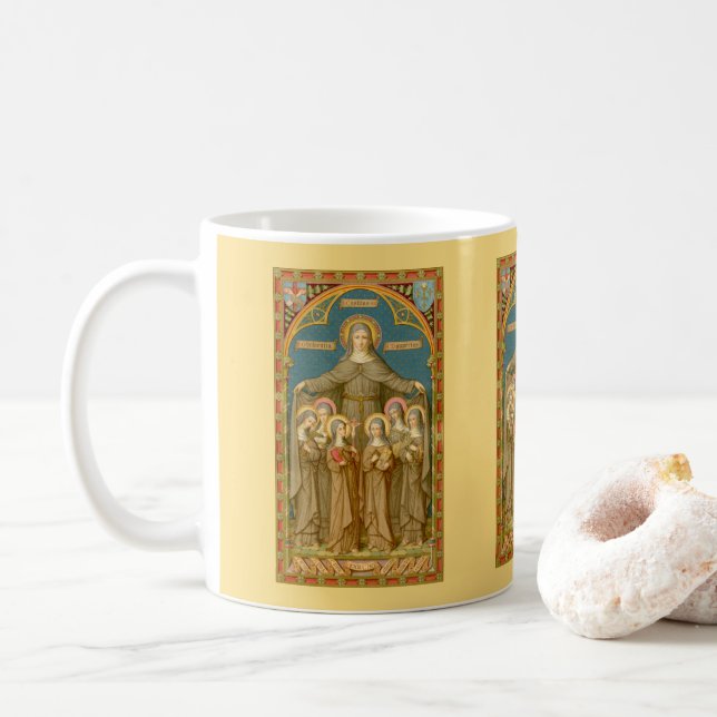 Caneca De Café Rua. Clare of Assisi & Nuns (SAU27) Coffee Mug 2.3 (Com Donut)