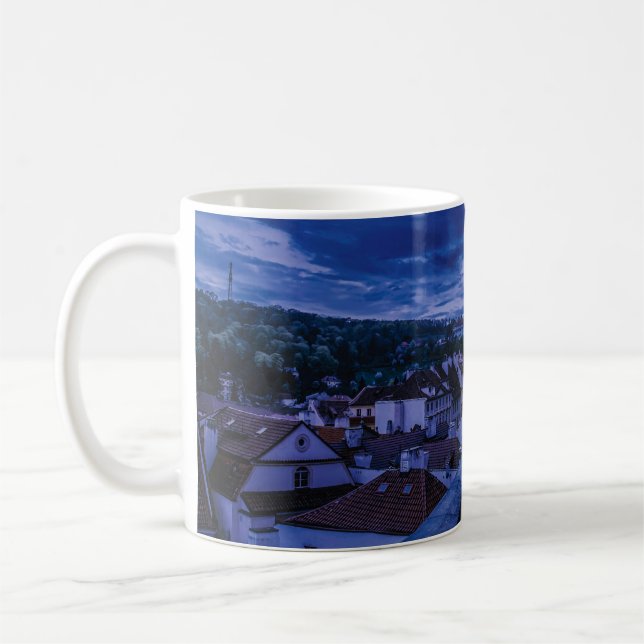 Caneca De Café Rua da noite em Praga (Esquerda)