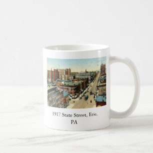 Caneca De Café Rua de 1917 estados, Erie, PA