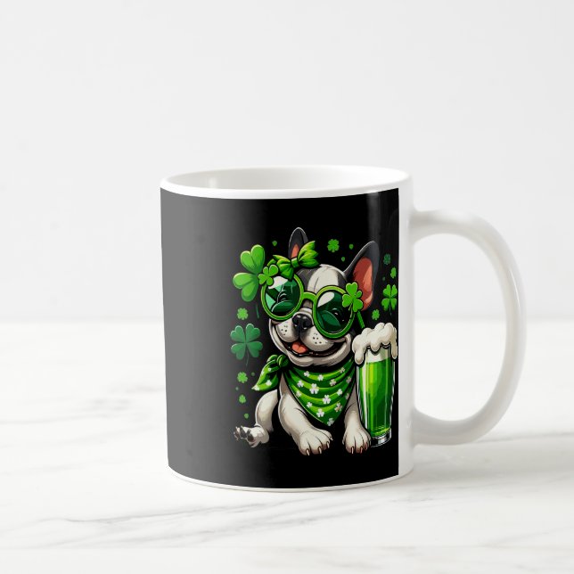 Caneca De Café Rua de Bulldog Francês Engraçado. (Direita)