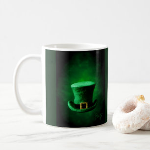 Caneca De Café Rua de chapéu verde-irlandês Leprechaun. Dia de Pa