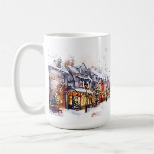 Caneca De Café Rua de Inverno Festiva