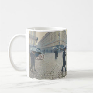 Caneca De Café Rua de Paris em Dia Chuvoso