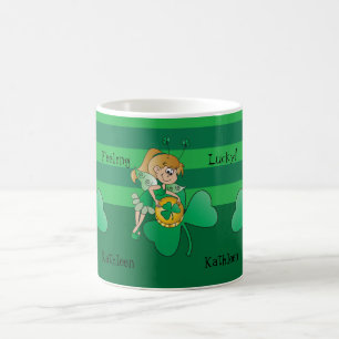 Caneca De Café Rua, Dia de Patrick 🍀, Fada Irlandesa Sortuda