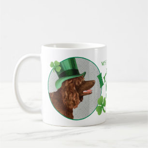 Caneca De Café Rua. Dia de Patrick, Irish Water Spaniel