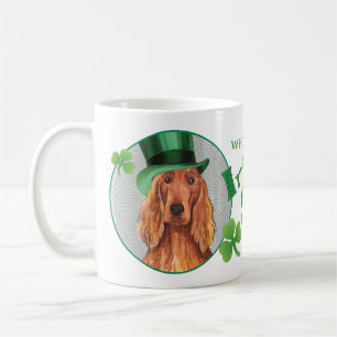 Caneca De Café Rua, dia de Patrick, o Setter irlandês