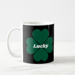 Caneca De Café Rua divertida. O Shamrocks verde da Patty