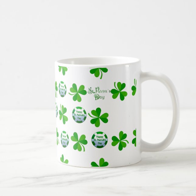 Caneca De Café Rua do dia de Patrick para Clássico-Branco-Mug (Direita)