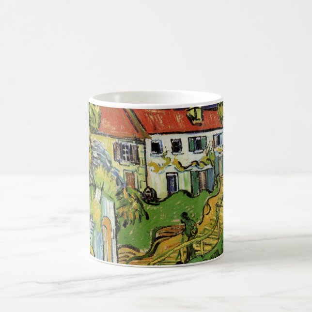 Caneca De Café Rua e Escadas da Vila Auvers, Figuras (Centro)