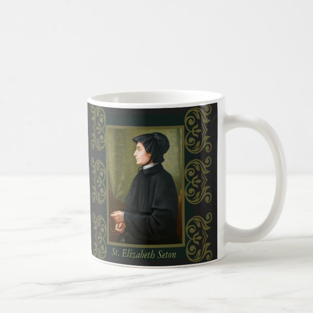 Caneca De Café Rua Elizabeth Ann Seton Irmã Rosary Charity (Direita)