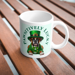 Caneca De Café Rua engraçada Cachorro de Patrick com sorte