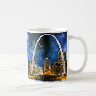 Caneca De Café Rua espacial Louis Skyline.