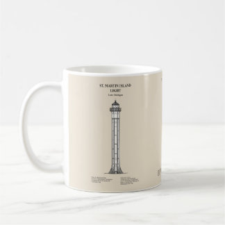 Caneca De Café Rua. Farol Martin Island - Michigan - SBD