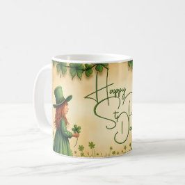 Caneca De Café Rua, Garota do Dia de Patrick com Camarões