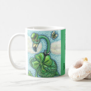 Caneca De Café Rua irlandesa Flamingo, sorte. PATRICK'S DAY MUG g