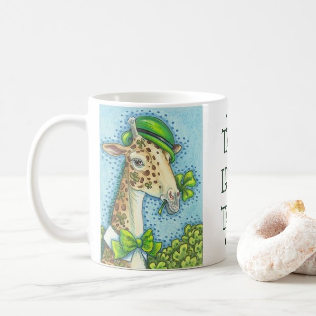 Caneca De Café RUA IRLANDESA GIRAFFE. PATRICK DAY MUG Classic (Com Donut)