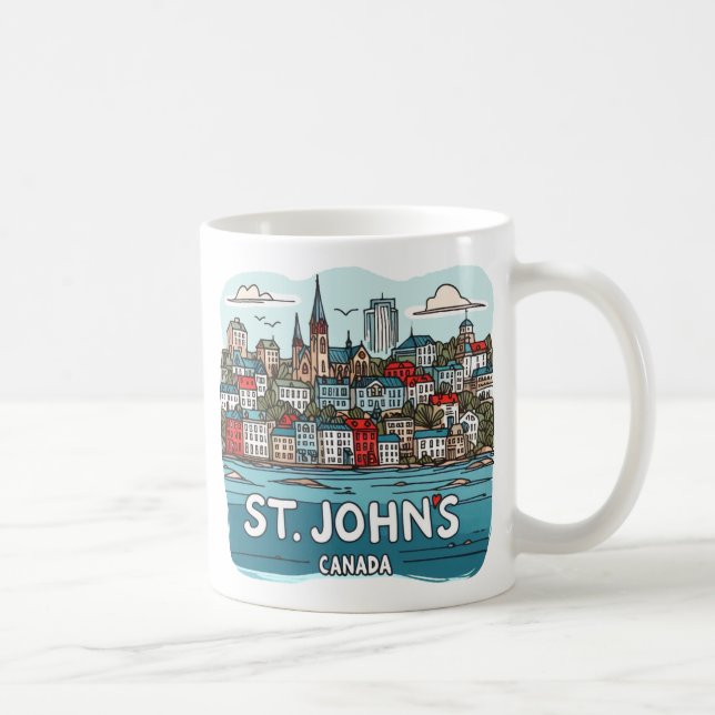 Caneca De Café Rua. John's Newfound Canada (Direita)