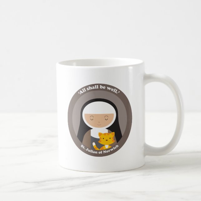 Caneca De Café Rua. Julian de Norwich (Direita)