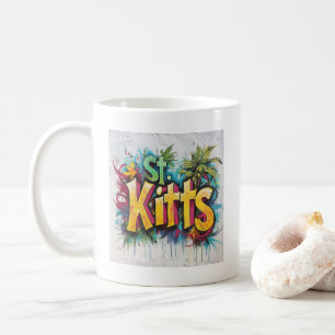 Caneca De Café Rua. Kitts Grafite Vibes: Island Street Art Ed