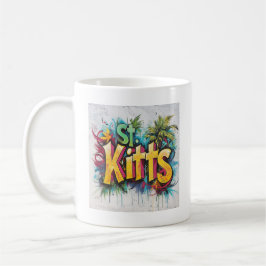 Caneca De Café Rua. Kitts Grafite Vibes: Island Street Art Ed