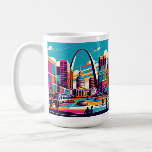 Caneca De Café Rua Louis, Missouri   Arca De Gateway