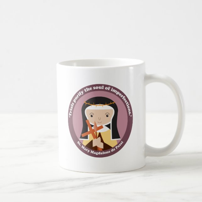 Caneca De Café Rua: Mary Magdalene de Pazzi (Direita)