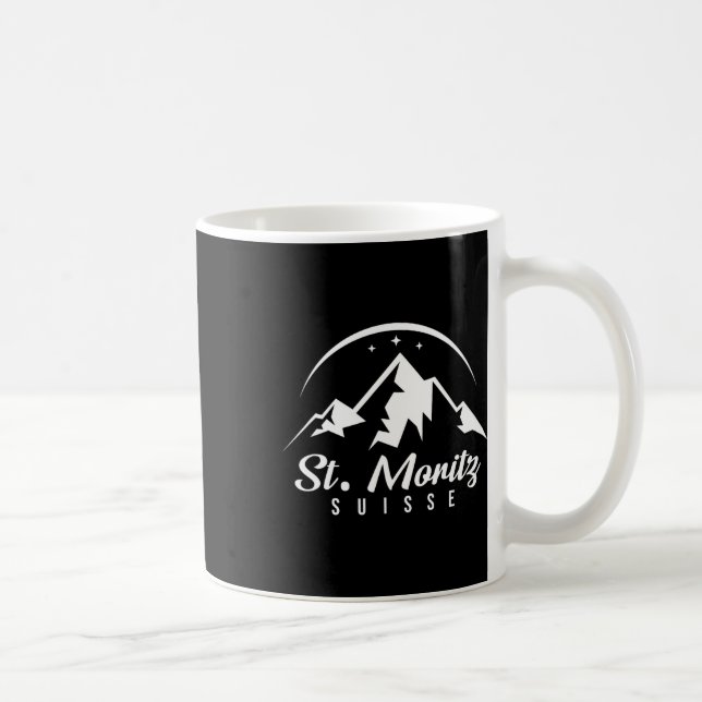Caneca De Café Rua Moritz Suiça Ski Resort Skiting Snowboard (Direita)