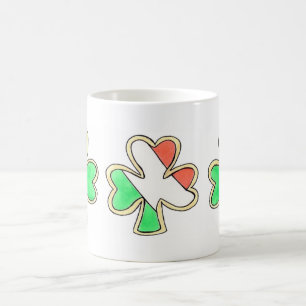 Caneca De Café Rua. O Dia de Patrick Shamrock Cookie Irish Flag M