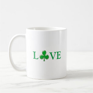 Caneca De Café Rua. O Dia Irlandês do Patrick Amor Verde Shamrock