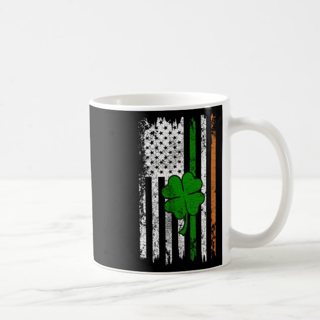 Caneca De Café Rua Patrick Day Irish American Flag Santo Pat (Direita)