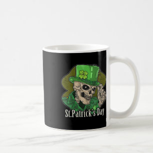Caneca De Café Rua Patrick Day Skeleton Clover Divertido Sarcásti