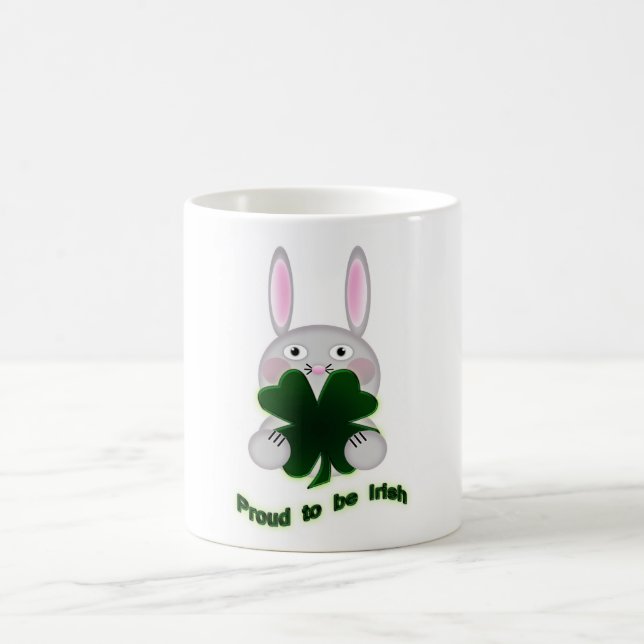 Caneca De Café Rua. Patricks Bunny Orgulha ser irlandês Shamrock (Centro)
