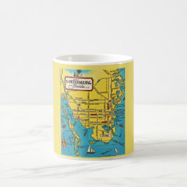 Caneca De Café Rua. Petersburg Florida Map Mug