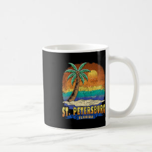 Caneca De Café Rua: Petersburg Flórida Vintage Afetou Souvenir